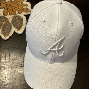 Officially licensed at Atlanta Braves all white ball cap